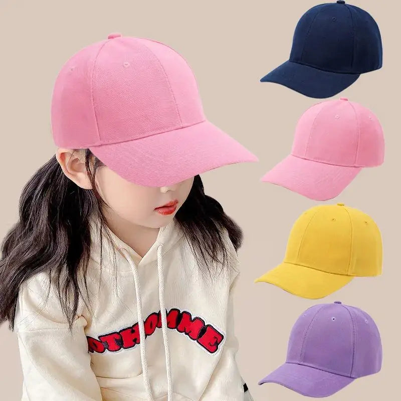 Fashion Candy Color Kids Baseball Cap Sun Protection