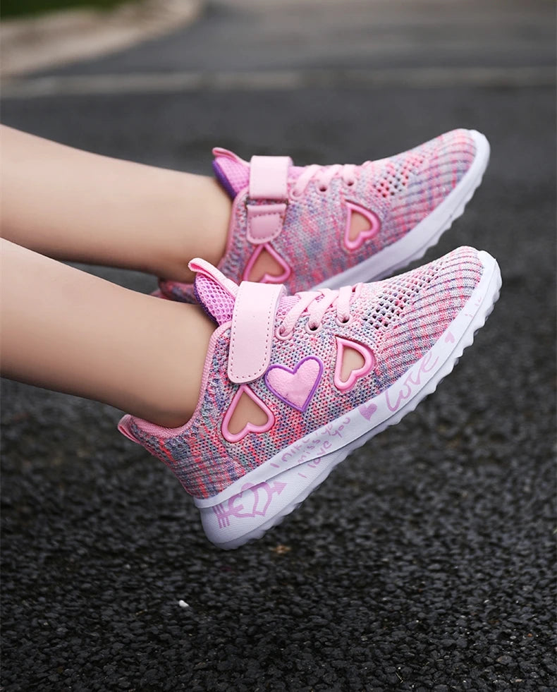 Girls Casual Shoes Light Mesh Sneakers Kids Summer