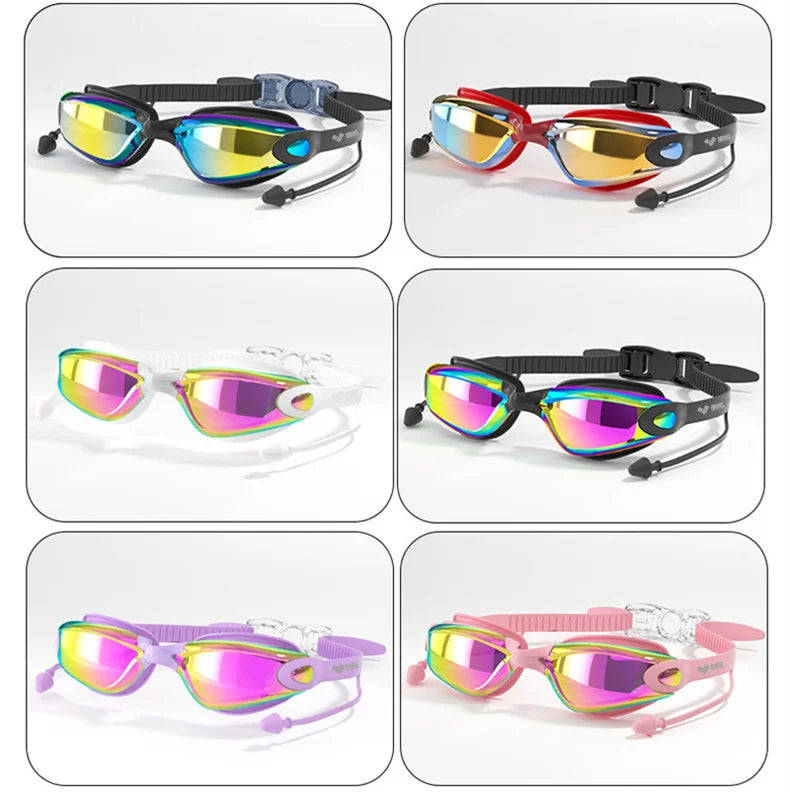 ARENA Professional Adult Anti-fog Swimming Goggles Earplugs Men