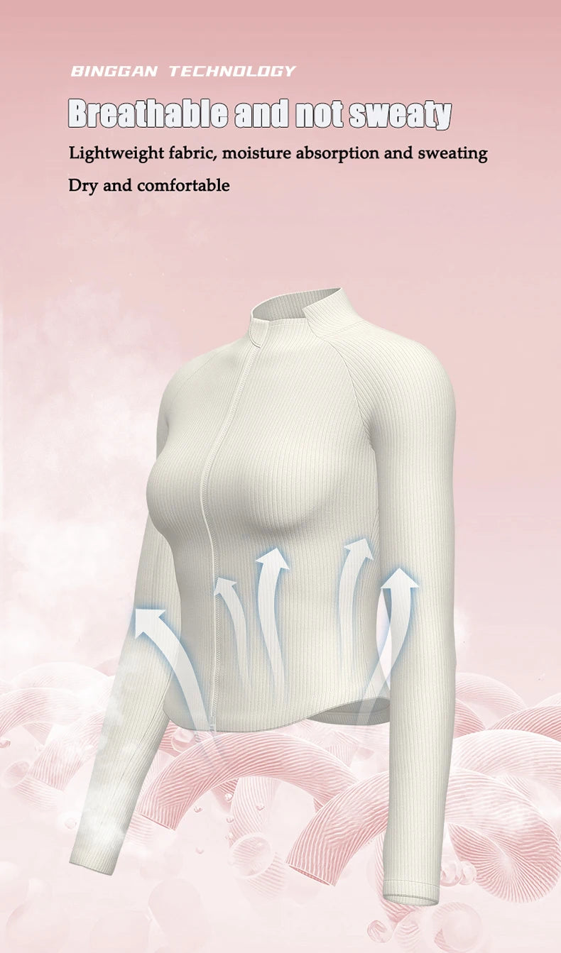 Summer Yoga Coat Women Yoga Fitness Wear Zipper