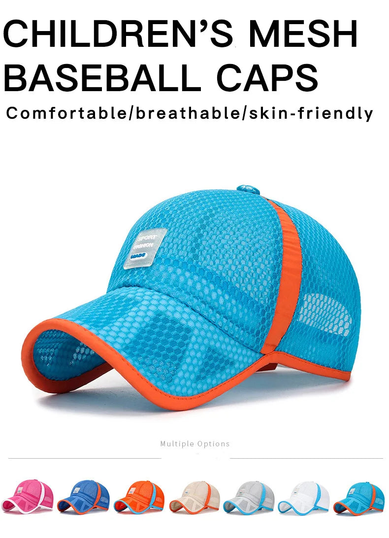 Kids' Breathable Curved-Brim Baseball Cap