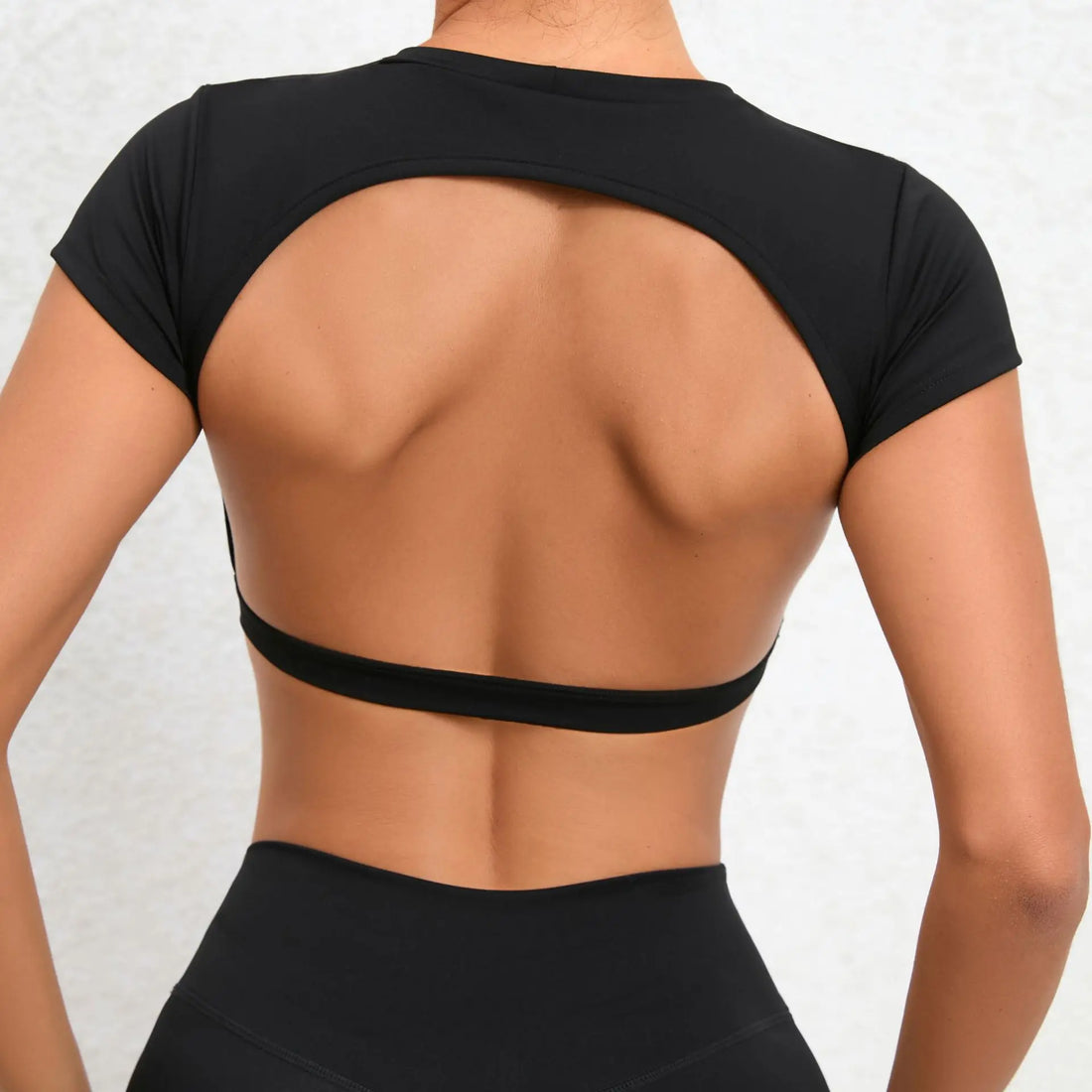 Women's Breathable Short-Sleeve Gym Crop Top