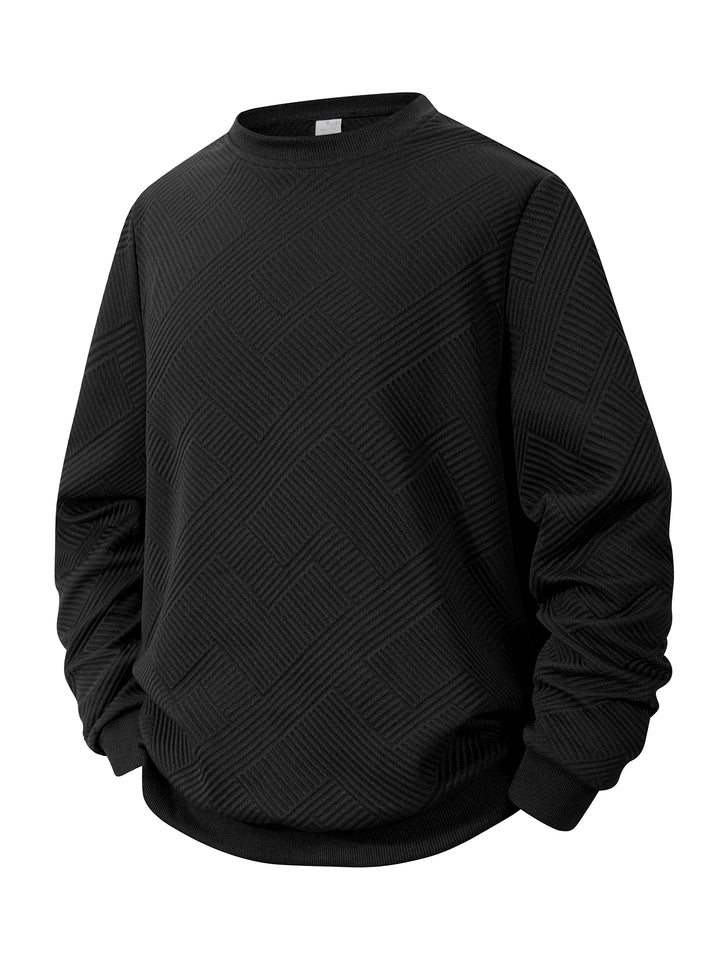 Men's Casual Crew-Neck Pullover Sweatshirt