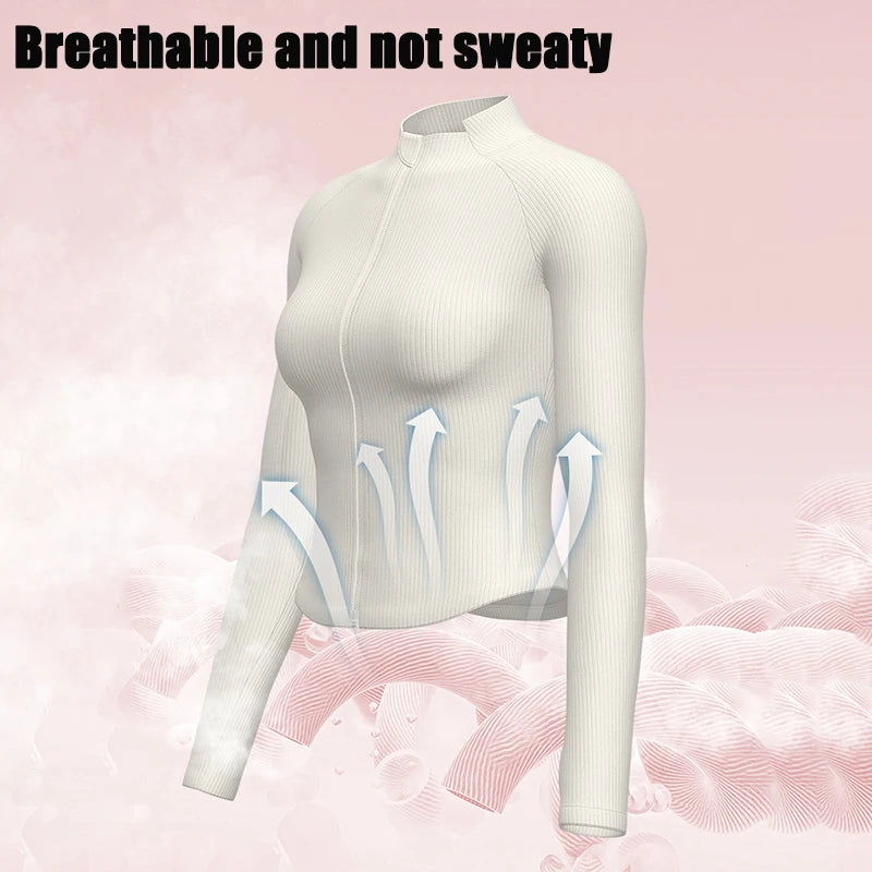 Summer Yoga Coat Women Yoga Fitness Wear Zipper