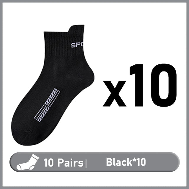 10/20Pairs High Quality Men's Socks Casual Breathable Cotton