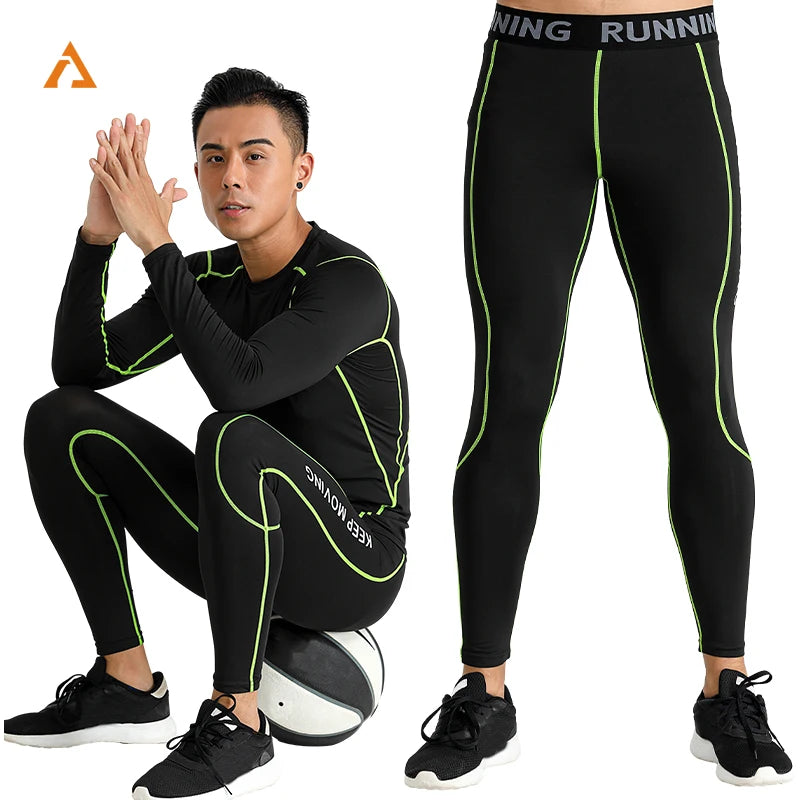 Mens Compression Pants Quick Dry Sportswear Running Tights