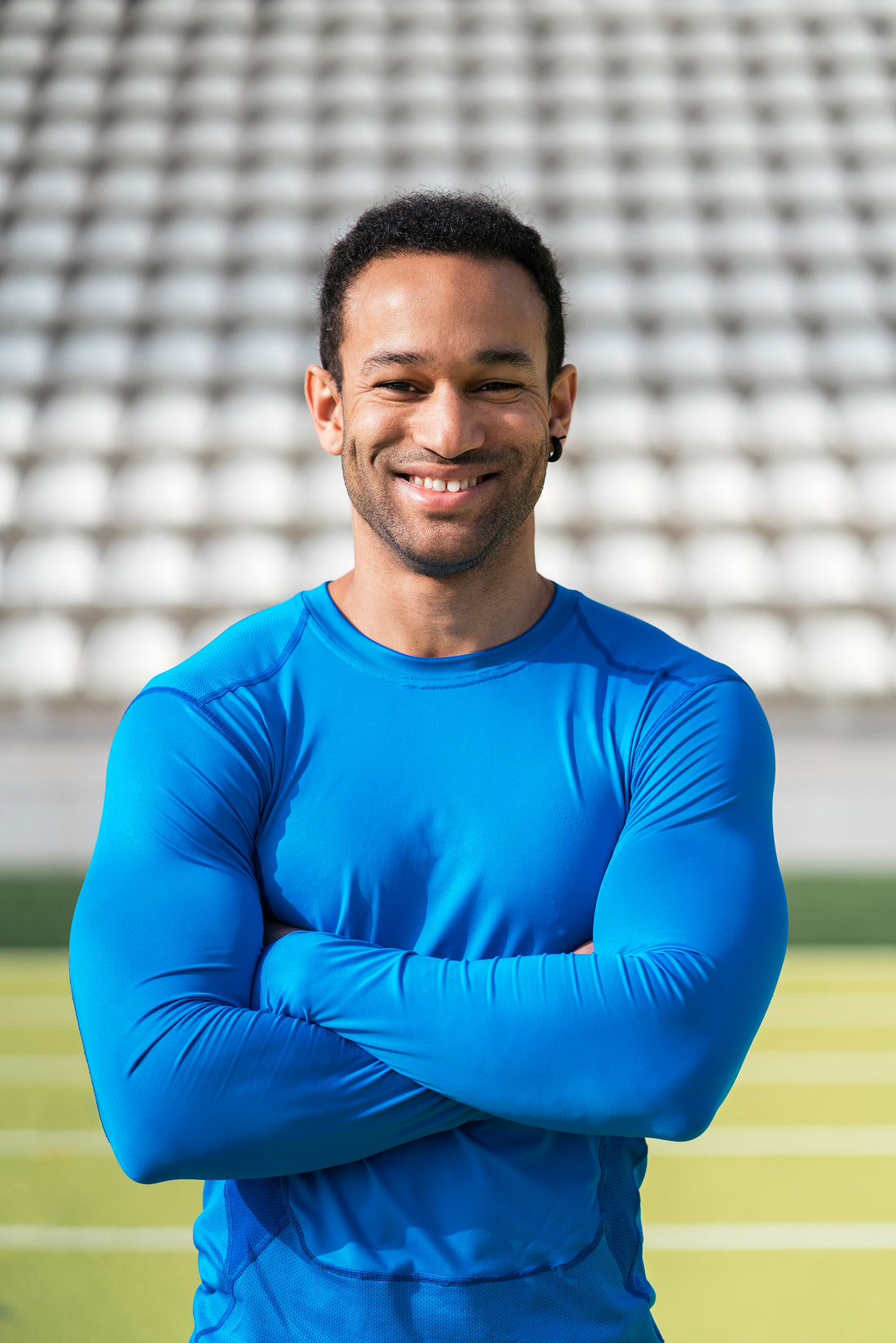 Athlete on a running track